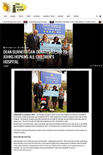 Dean Burnetti Donates $2,500 to Hospital's Car Seat Program